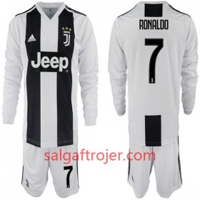 Juventus Fodboldtrøjer Ronaldo 7 Børn Hjemmebanesæt 2018/19 Langærmet